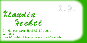 klaudia hechtl business card